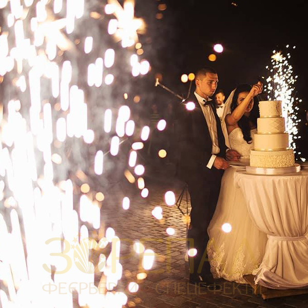 пирофонтан, фонтан, холодный огонь, первый танец, свадьба